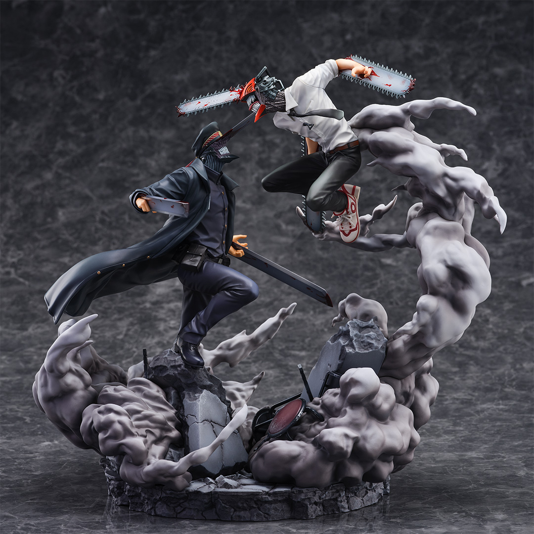 Figurine Chainsaw Man - Chainsaw Man (Denji) VS Katana Man (Samouraï Sword) - S-Fire / Super Situation Figure - Sega