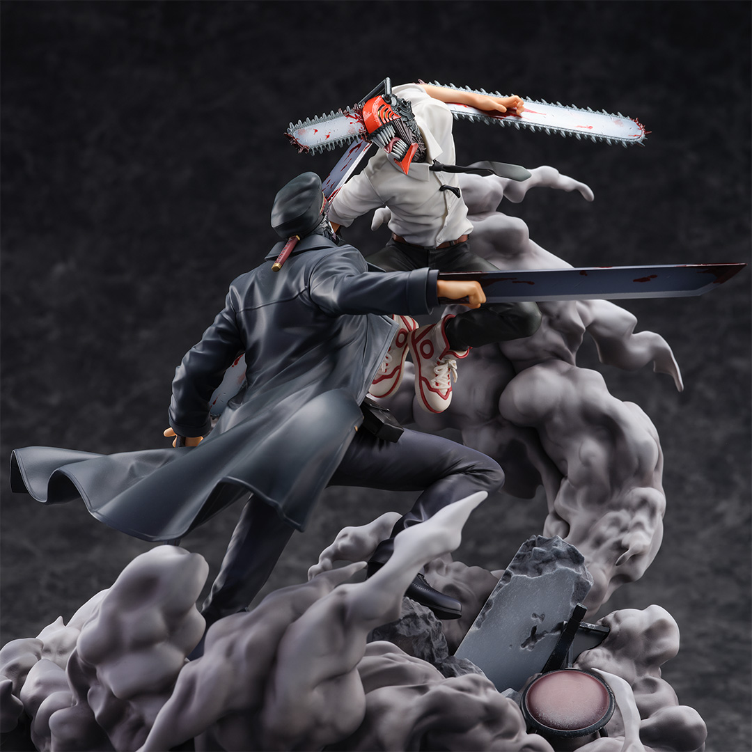 Figurine Chainsaw Man - Chainsaw Man (Denji) VS Katana Man (Samouraï Sword) - S-Fire / Super Situation Figure - Sega