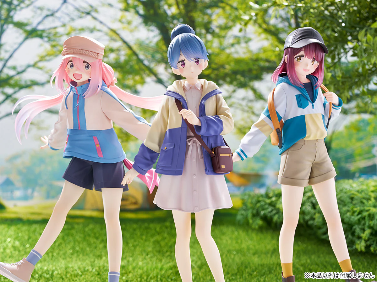Figurine Yuru Camp - Nadeshiko Kagamihara, Rin Shima et Ayano Toki - Tenitol - FuRyu