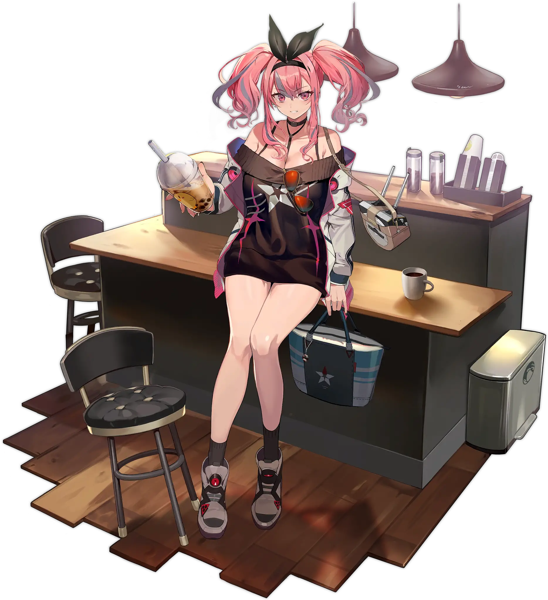 Illustration dessinée par Katsudansou (活断層), représentant le Croiseur Lourd de classe Baltimore de la faction Eagle Union du jeu Azur Lane, Bremerton dans son skin Day-Off Date ou Happy Dating.