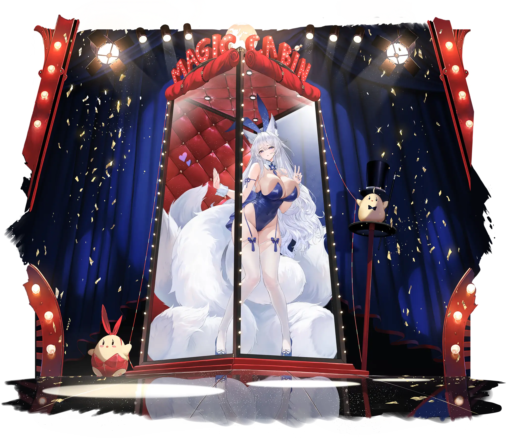 AZUR LANE : Illustration représentant le Porte-avions de classe Yamato de la faction Sakura Empire, Shinano dans son skin Visions of Fantasy. (Dessinée par 侑了个侑)