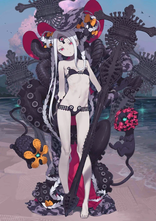 Fate/Grand Order : Illustration de la première ascension de la servante de Classe Foreigner/Abigail Williams (Summer), dessinée par Kuroboshi Kōhaku.