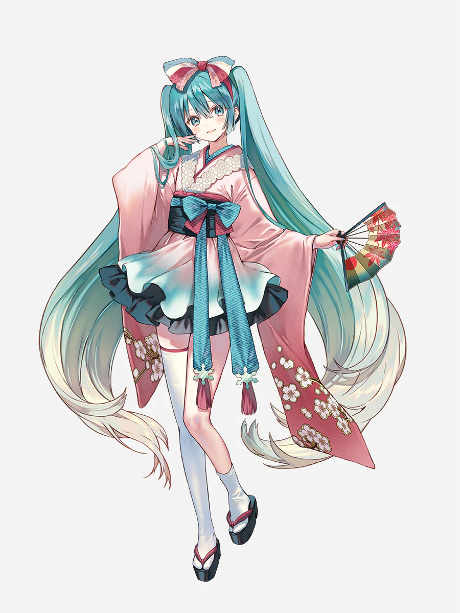 Figurine Vocaloid - Hatsune Miku - Ver. Kimono - Tenitol - FuRyu illustration By Hanekoto
