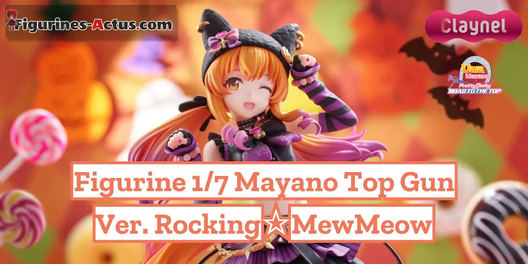 Figurine Uma Musume: Pretty Derby - Mayano Top Gun - Ver. Rocking☆MewMeow - 1/7 – Claynel