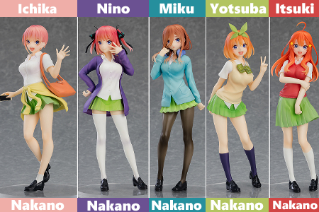 Figurine The Quintessential Quintuplets - Ichika Nakano, Nino Nakano, Miku Nakano, Yotsuba Nakano, Itsuki Nakano 1.5 - Pop Up Parade - Good Smile Company Couv F