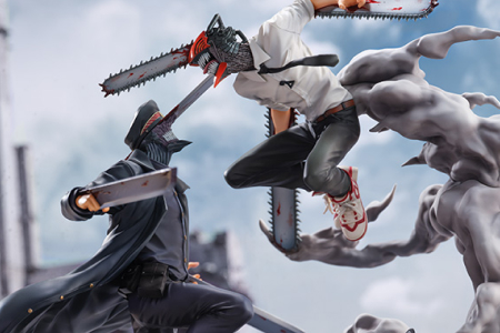 Figurine Chainsaw Man - Chainsaw Man (Denji) VS Katana Man (Samouraï Sword) - S-Fire / Super Situation Figure - Sega