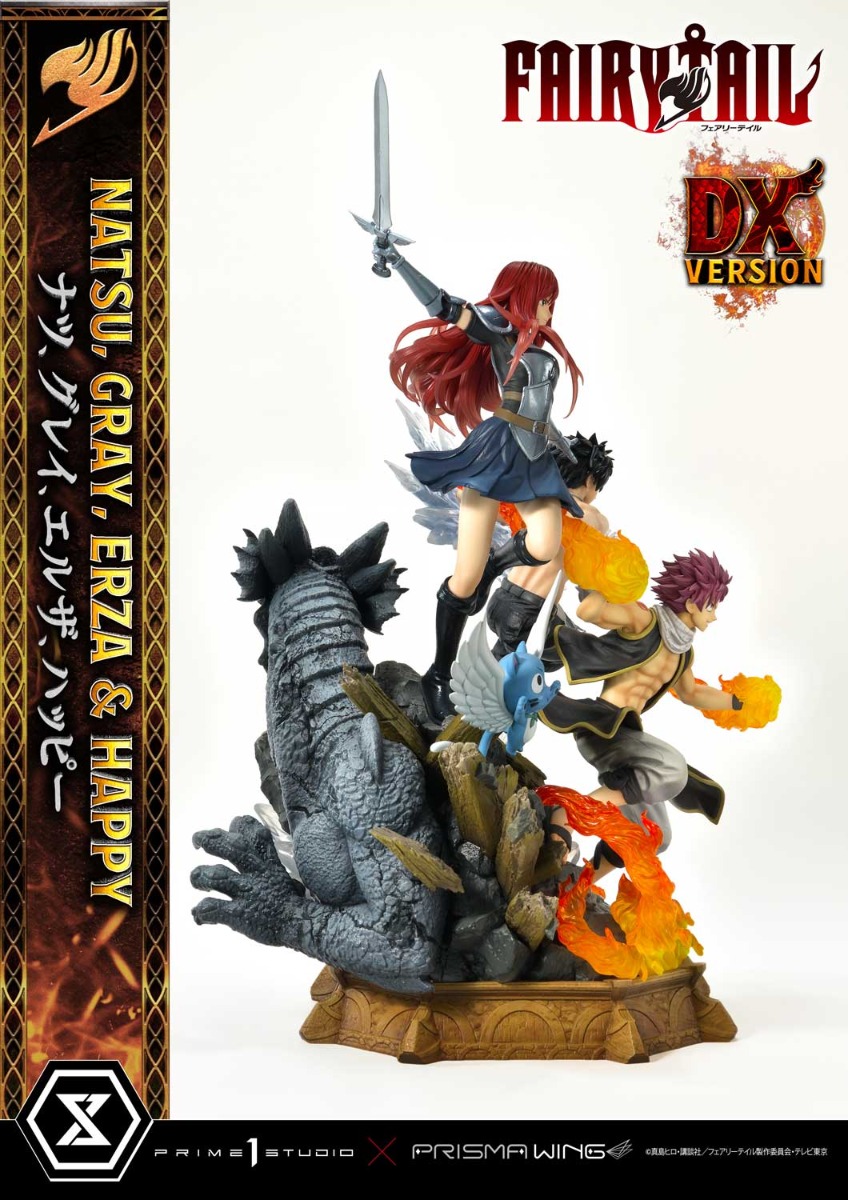 Figurine Fairy Tail - Erza Scarlet / Gray Fullbuster / Happy / Natsu Dragneel - 1/7 - Prisma Wing - Prime 1 Studio