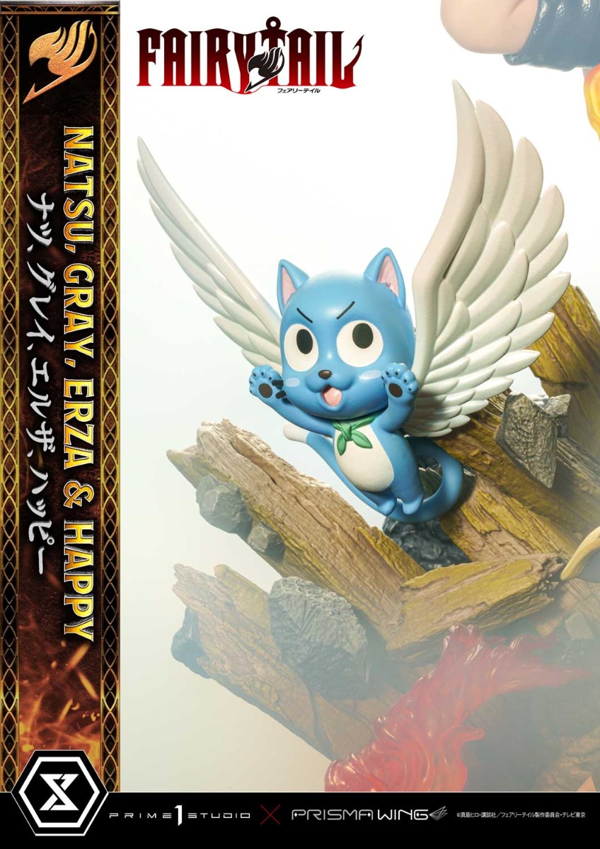 Figurine Fairy Tail - Erza Scarlet / Gray Fullbuster / Happy / Natsu Dragneel - 1/7 - Prisma Wing - Prime 1 Studio