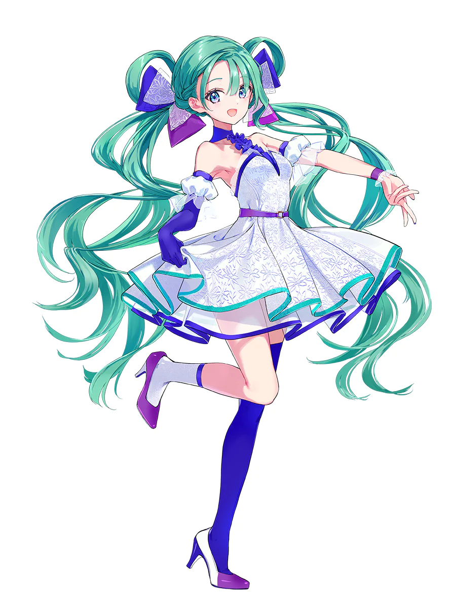 Illustration dessinée par Tiv qui présente l'idole Hatsune Miku dans un magnifique costume d'idole originale.
