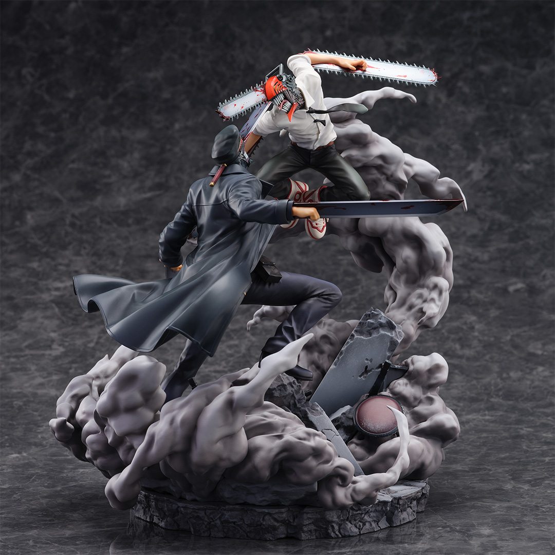 Figurine Chainsaw Man - Chainsaw Man (Denji) VS Katana Man (Samouraï Sword) - S-Fire / Super Situation Figure - Sega