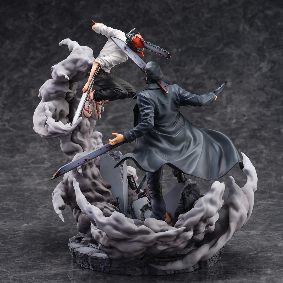 Figurine Chainsaw Man - Chainsaw Man (Denji) VS Katana Man (Samouraï Sword) - S-Fire / Super Situation Figure - Sega