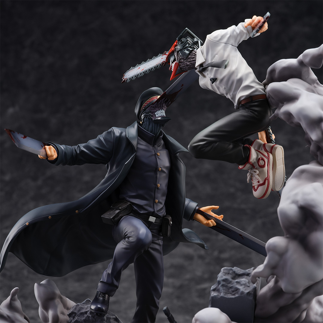 Figurine Chainsaw Man - Chainsaw Man (Denji) VS Katana Man (Samouraï Sword) - S-Fire / Super Situation Figure - Sega