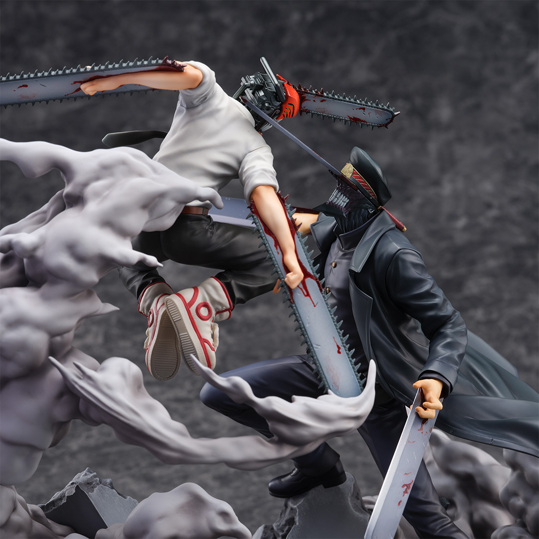 Figurine Chainsaw Man - Chainsaw Man (Denji) VS Katana Man (Samouraï Sword) - S-Fire / Super Situation Figure - Sega