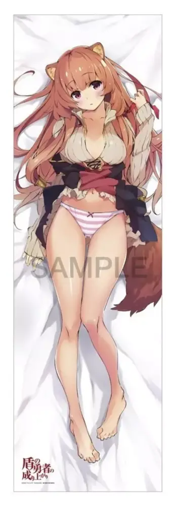 Illustration du Dakimakura de Raphtalia de la licence "The Rising of the Shield Hero".