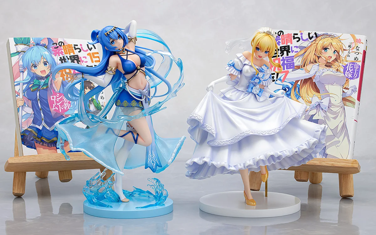 Figurine KonoSuba - Darkness et Aqua - Ver. Light Novel 10th Anniversary - KDcolle - Kadokawa
