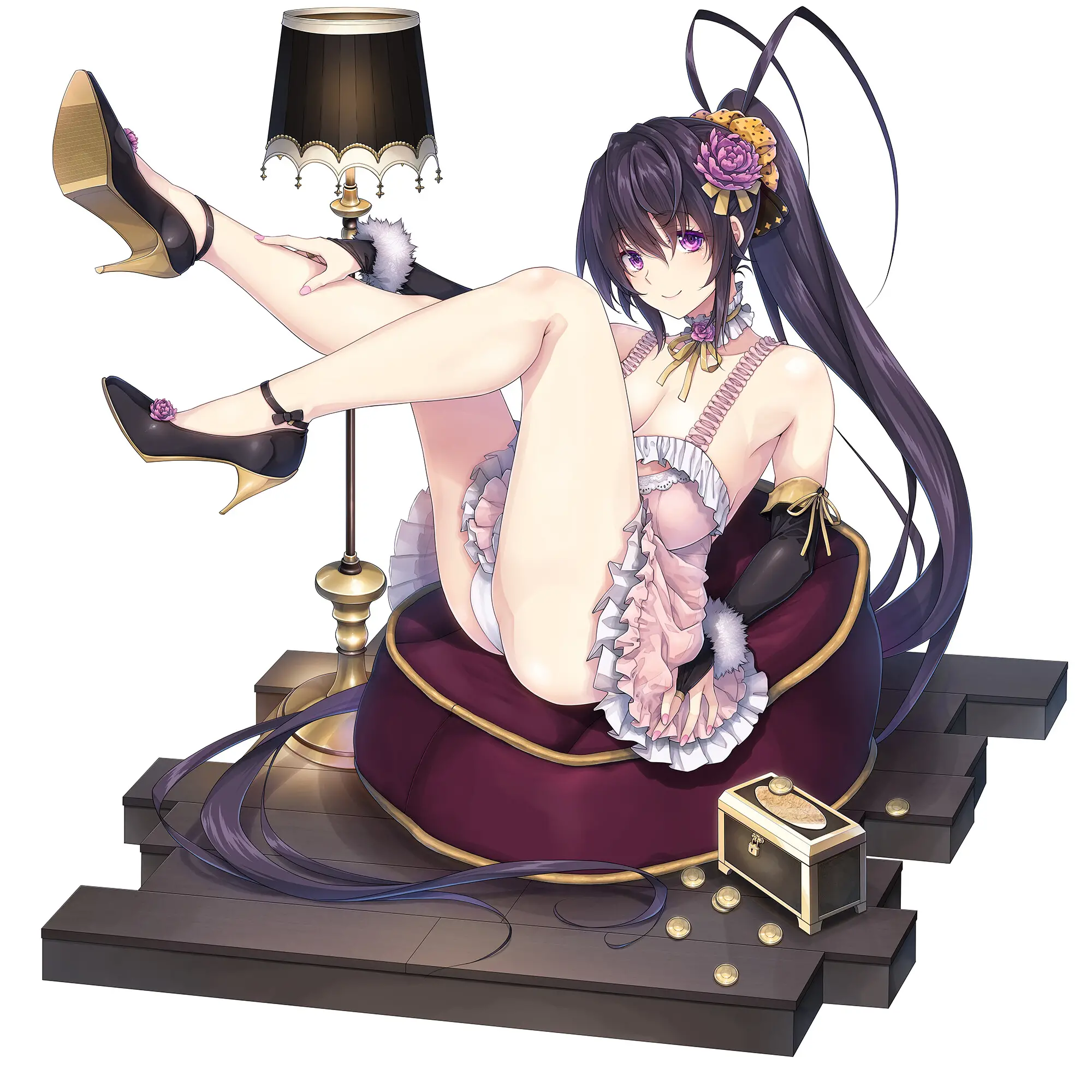 Illustrations dessinées pour le projet du 15e anniversaire de la licence "High School DxD". On y retrouvera Akeno Himejima en lingerie.