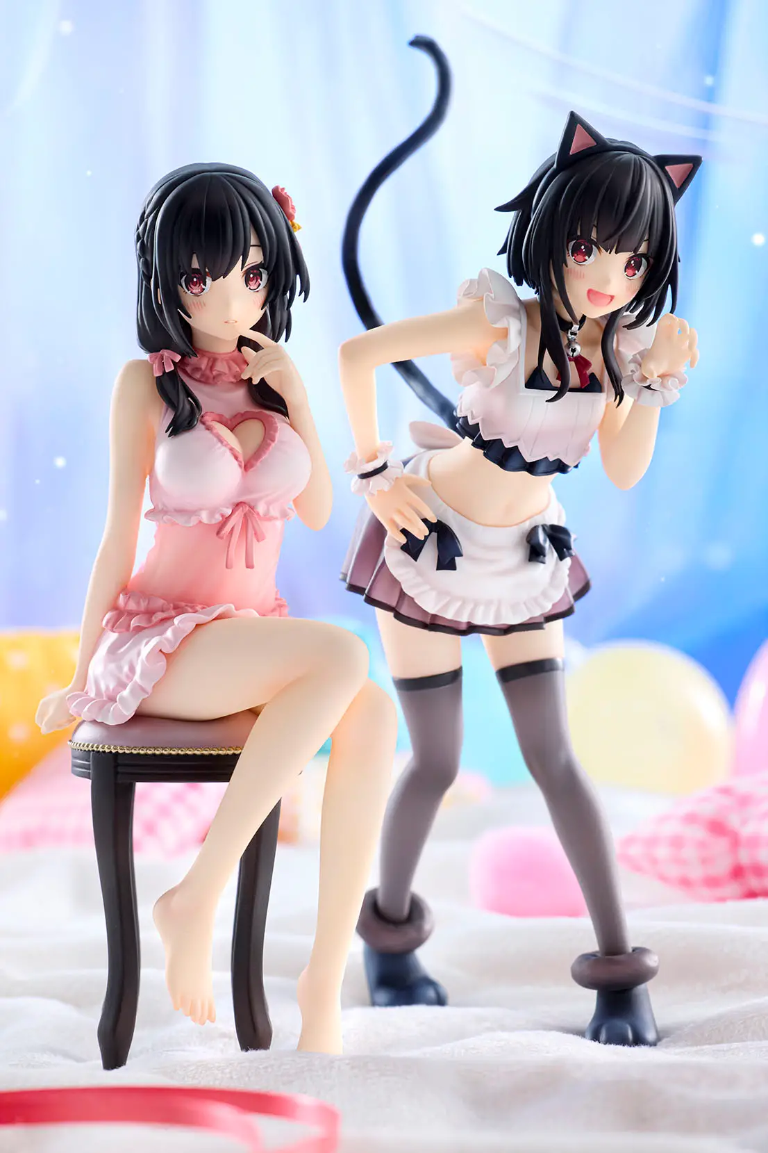 Figurine KonoSuba - Yunyun et Megumin - Ver. Negligee et Ver. Catgirl Maid - KDcolle - Kadokawa