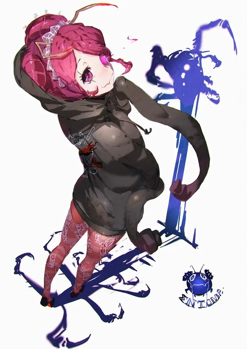 Illustration originale d'Entoma Vasilissa Zeta dessinée par so-bin, dessinateur du light novel d'Overlord et character designer de l'animé éponyme !!!