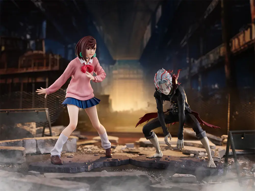Figurine Dandadan - Momo Ayase et Takakura Ken (Okarun) - Ver. Transformation (Henshin) - Tenitol - FuRyu