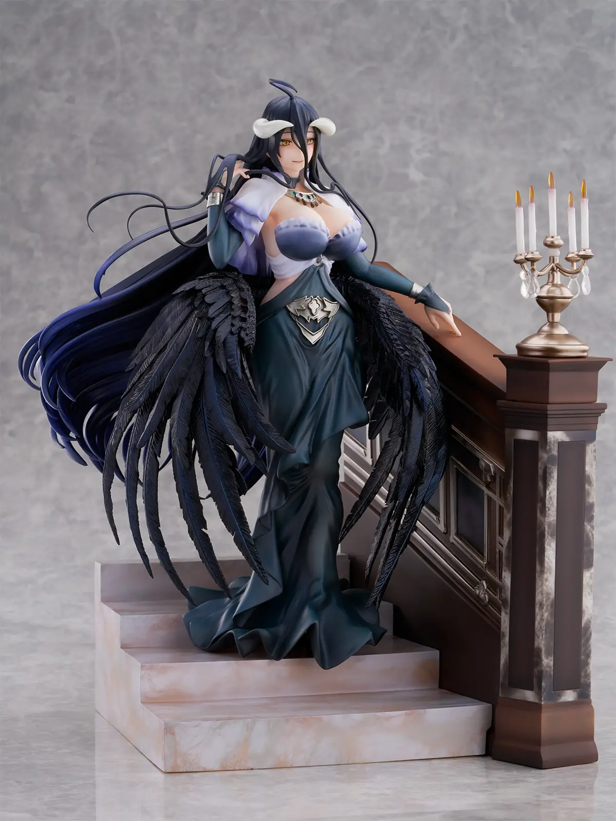 Figurine Overlord - Albedo - Ver. Shikkoku no Dress - Shibuya Scramble Figure - Alpha Satellite eStream