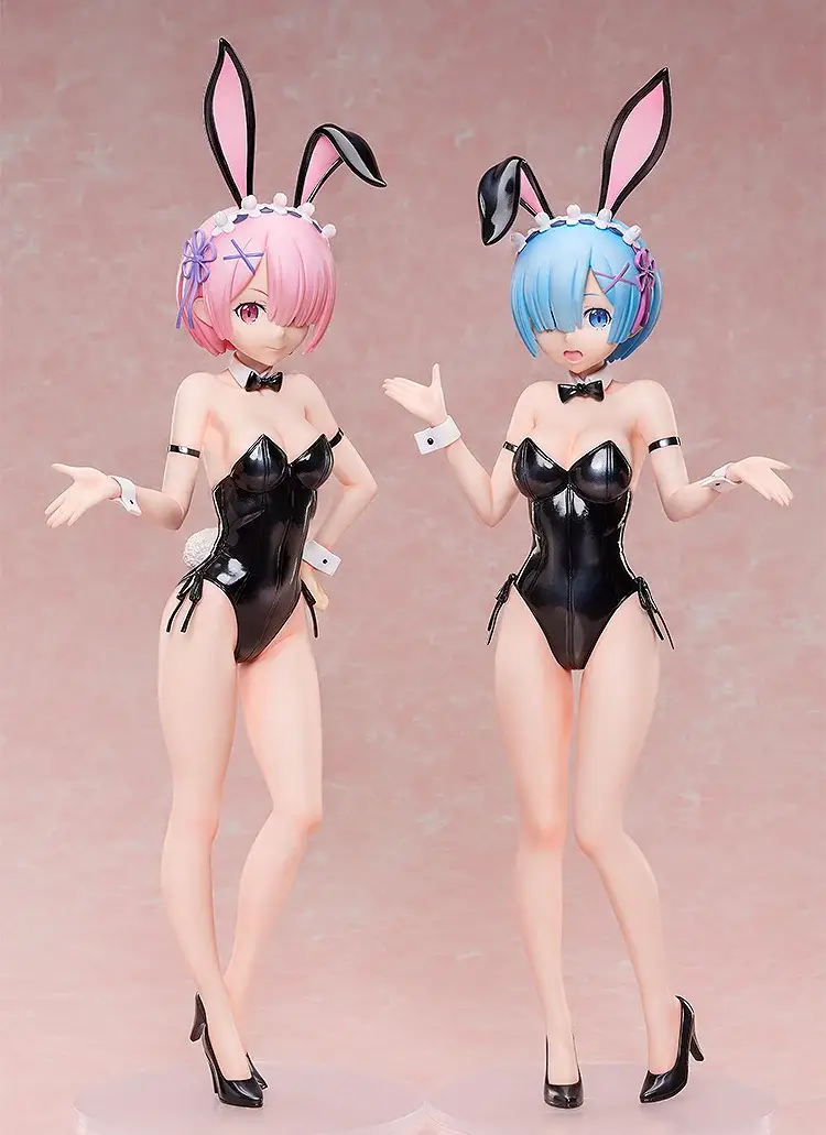 Figurine Re:Zero kara Hajimeru Isekai Seikatsu - Rem - Ver. Bare Leg Bunny 2nd - 1/4 - B-Style - FREEing