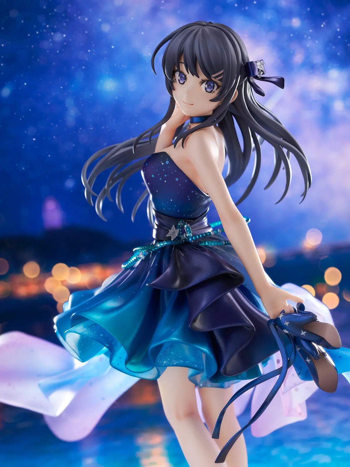 Figurine Rascal Does Not Dream of Bunny Girl Senpai - Mai Sakurajima - Ver. Starry Dress - 1/7 - Shibuya Scramble Figure - Alpha Satellite eStream