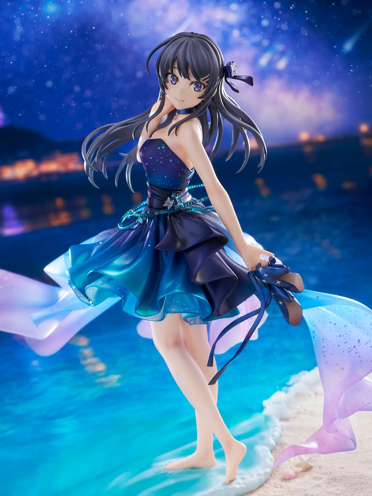 Figurine Rascal Does Not Dream of Bunny Girl Senpai - Mai Sakurajima - Ver. Starry Dress - 1/7 - Shibuya Scramble Figure - Alpha Satellite eStream