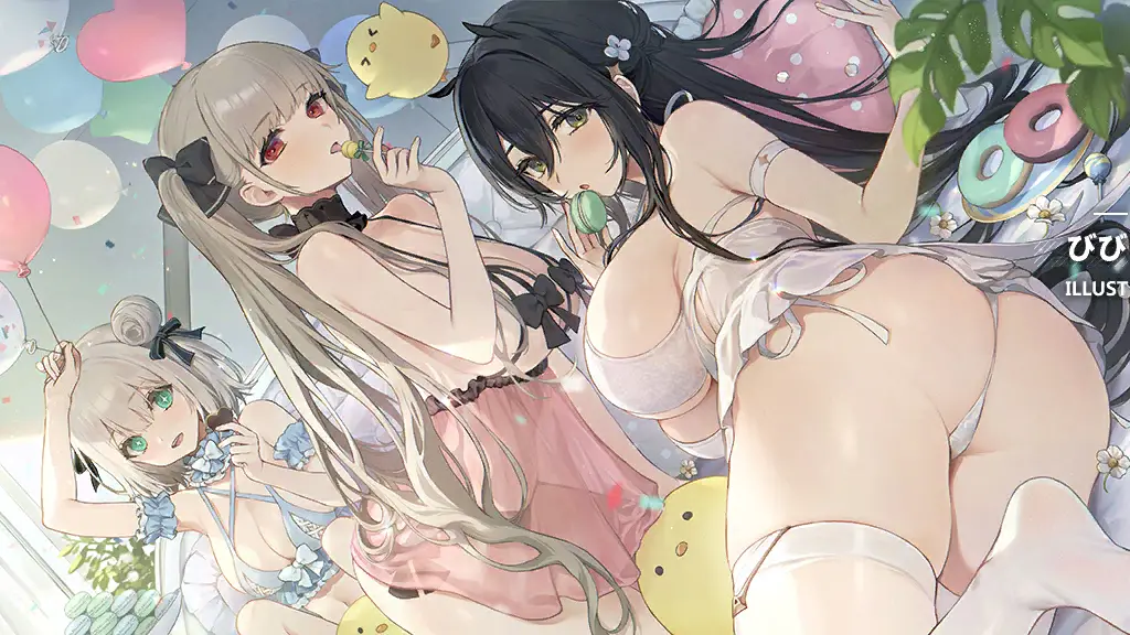 Artwork issu du jeu pour mobile Azur Lane, présentant les personnages Formidable ls porte-avions de classe Illustrious de la faction Royal Navy.