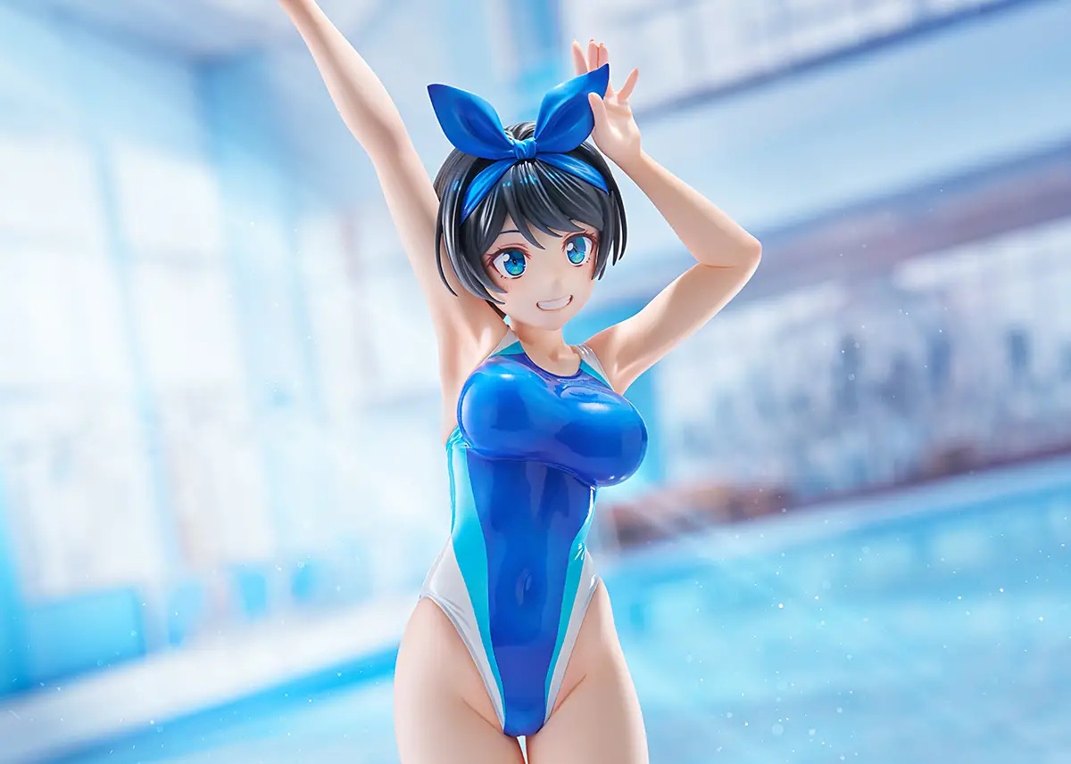 Figurine Rent-a-Girlfriend - Ruka Sarashina - Ver. competitive swimsuit - Swimsuit Silhouette - 1/7 - Amakuni