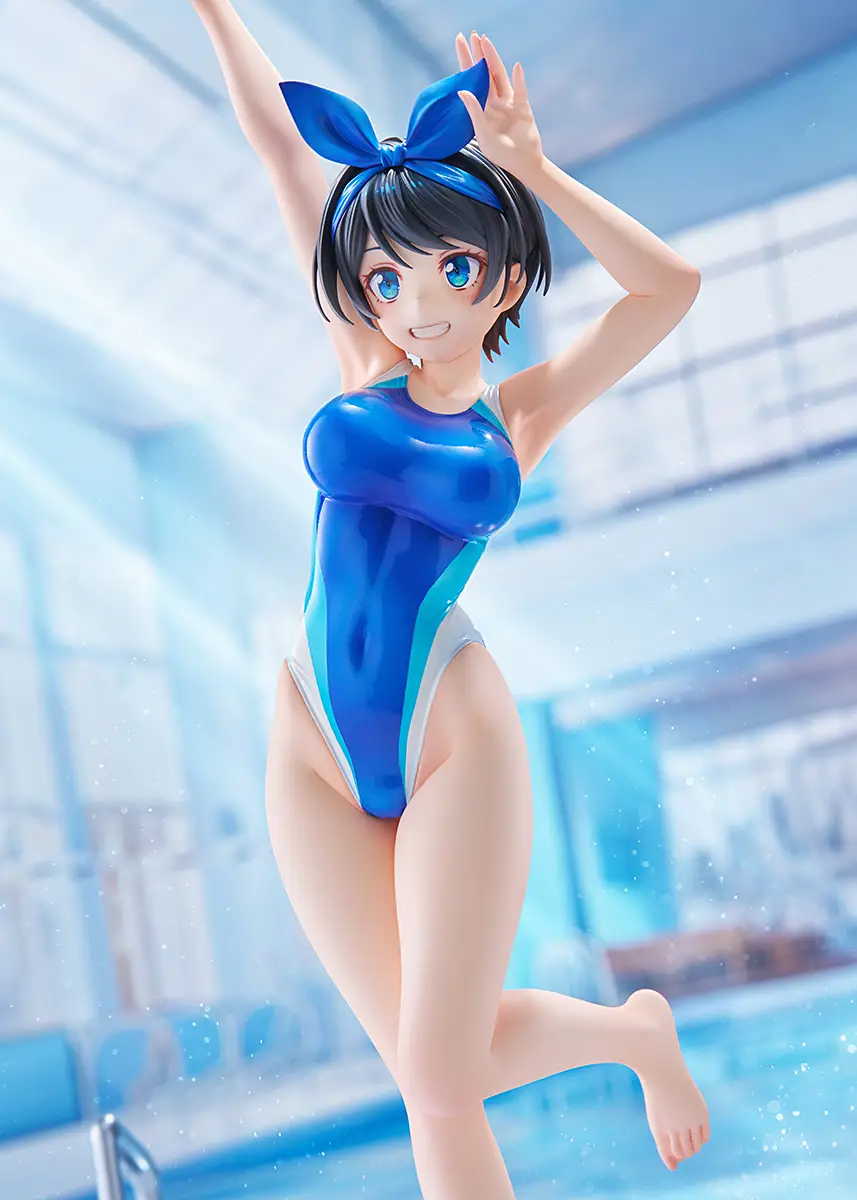 Figurine Rent-a-Girlfriend - Ruka Sarashina - Ver. competitive swimsuit - Swimsuit Silhouette - 1/7 - Amakuni