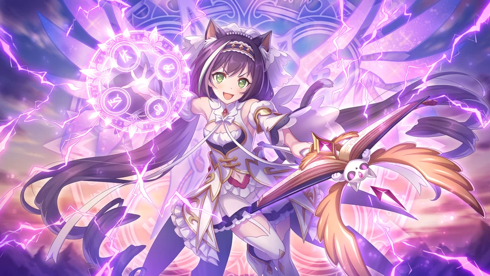 Illustration du skin "Princess" du personnage Momochi « Karyl » Kiruya, disponible dans le jeu mobile "Princess Connect! Re:Dive.