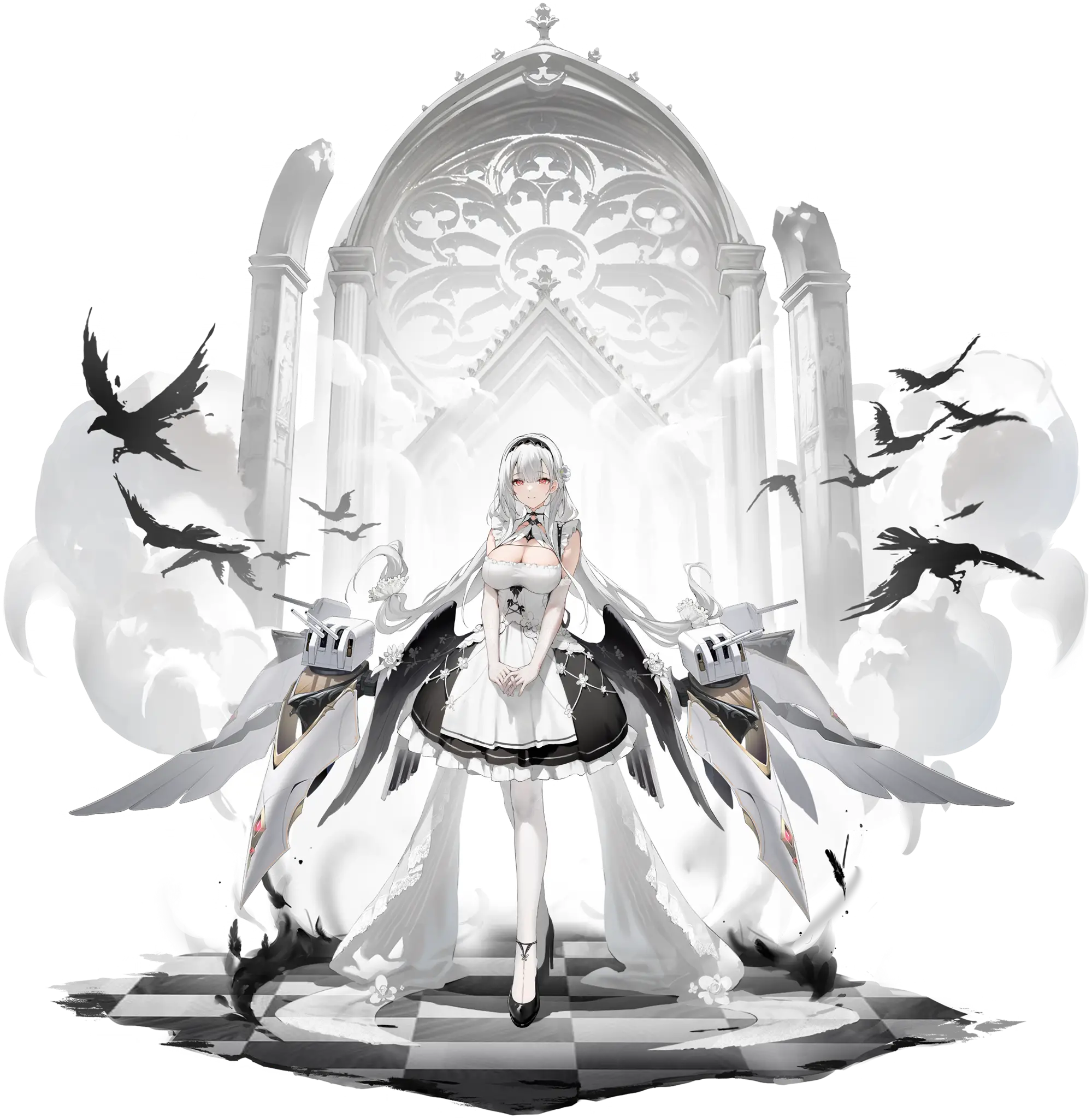 Illustration dessinée par 菟_ (@shiina_elisa), représentant le Croiseur léger de classe Dido la faction Royal Navy du jeu Azur Lane, Scylla.