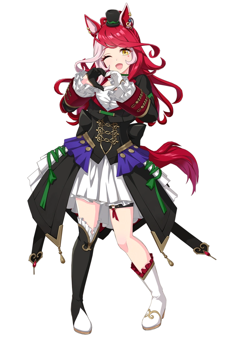 Loves Only You dans Umamusume Pretty Derby, revetant sa tenue de course "9927 Wishes"