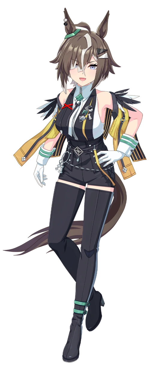 Rulership dans Umamusume Pretty Derby, Revetant sa tenue de course "Monochrome GM"
