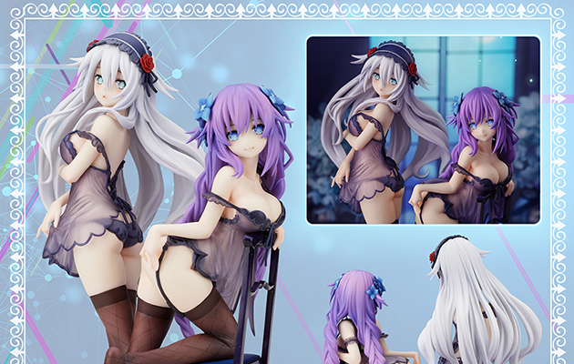 Figurine neptunia - Black Heart et Purple Heart - Ver. Baby Doll - Flare Couv A