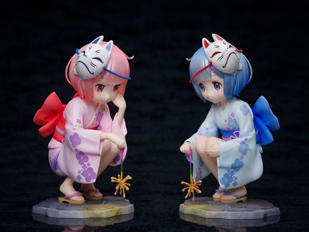 Figurine Re: Zero kara Hajimeru Isekai Seikatsu - Ram et Rem - Ver. Childhood Summer Memories - F:Nex - FuRyu