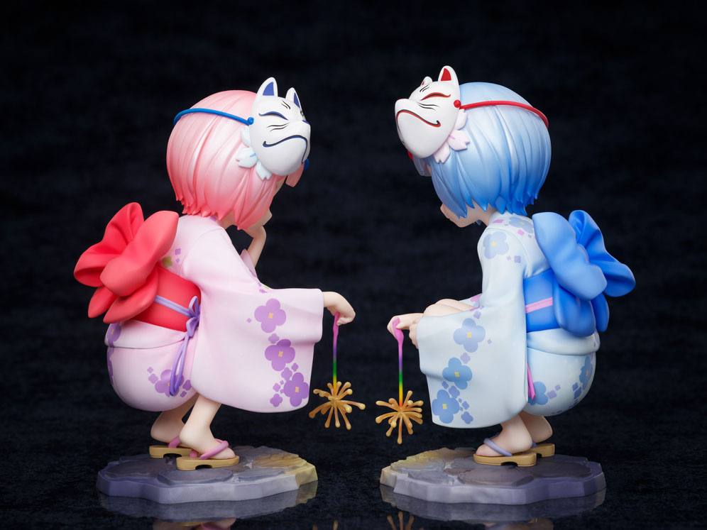 Figurine Re: Zero kara Hajimeru Isekai Seikatsu - Ram et Rem - Ver. Childhood Summer Memories - F:Nex - FuRyu