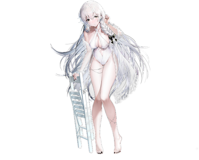 Illustration du Skin Pure White Holiday, que rev&ecirc;tit le personnage Hermione qui appara&icirc;t dans le jeu 