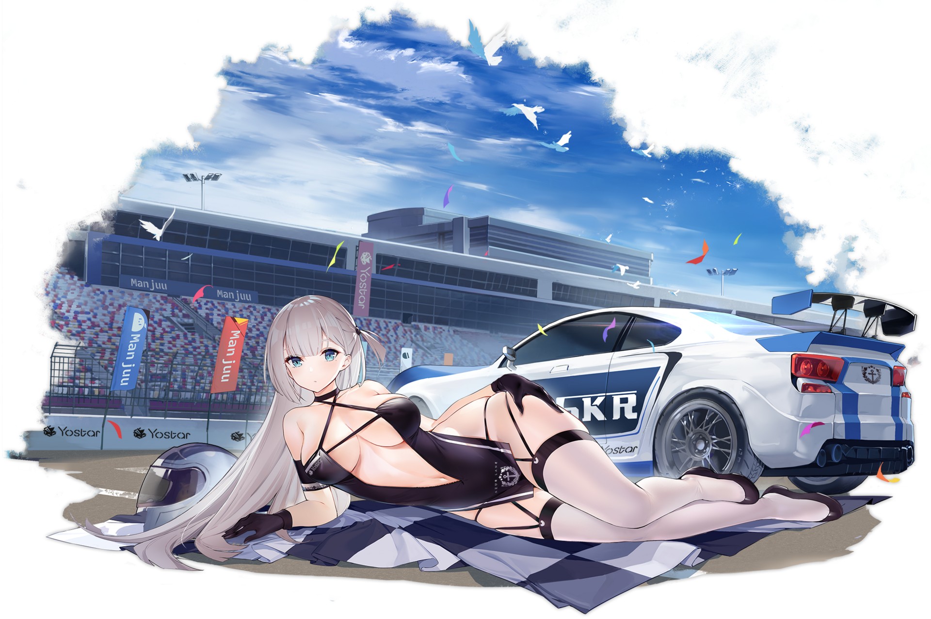 Illustration du Skin Sororal Wings, du personnage Shoukaku, disponible dans le jeu Azur Lane et dessin&eacute;e par Enka