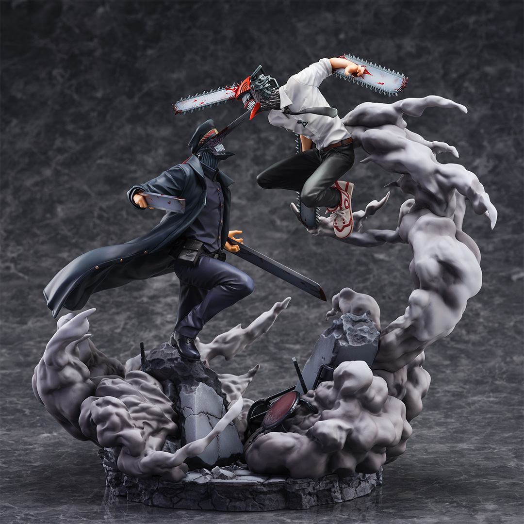 Figurine Chainsaw Man - Chainsaw Man (Denji) VS Katana Man (Samoura&iuml; Sword) - S-Fire / Super Situation Figure - Sega