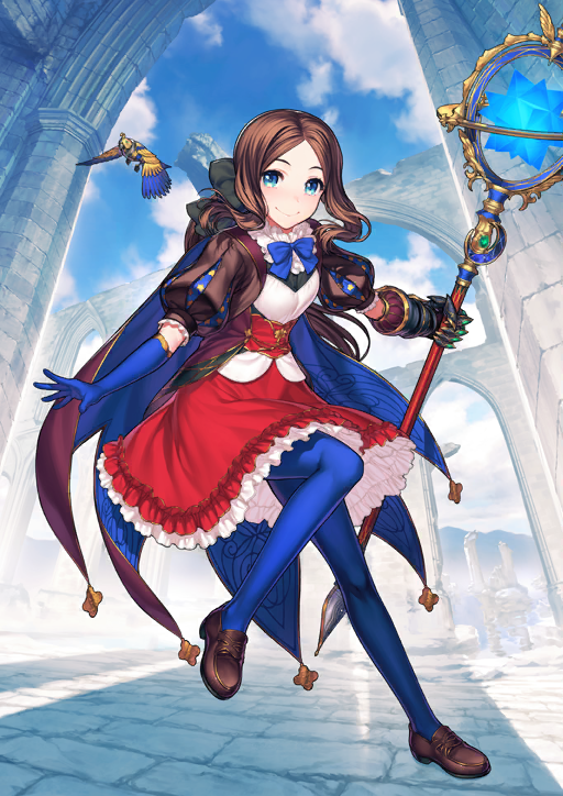 Illustration de la premi&egrave;re ascension du personnage de classe Rider : Leonardo da Vinci, dans le jeu 'Fate Grand Order', dessin&eacute;e par Simosi.