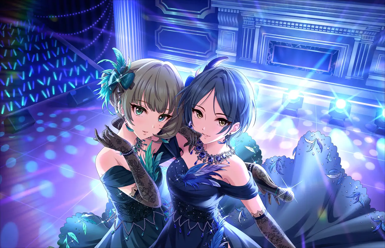 Illustration de la carte [Pretty Liar]+ de l'idole Kanade Takagaki, apparaissant dans le jeu mobile "THE iDOLM@STER Cinderella Girls Starlight Stage".