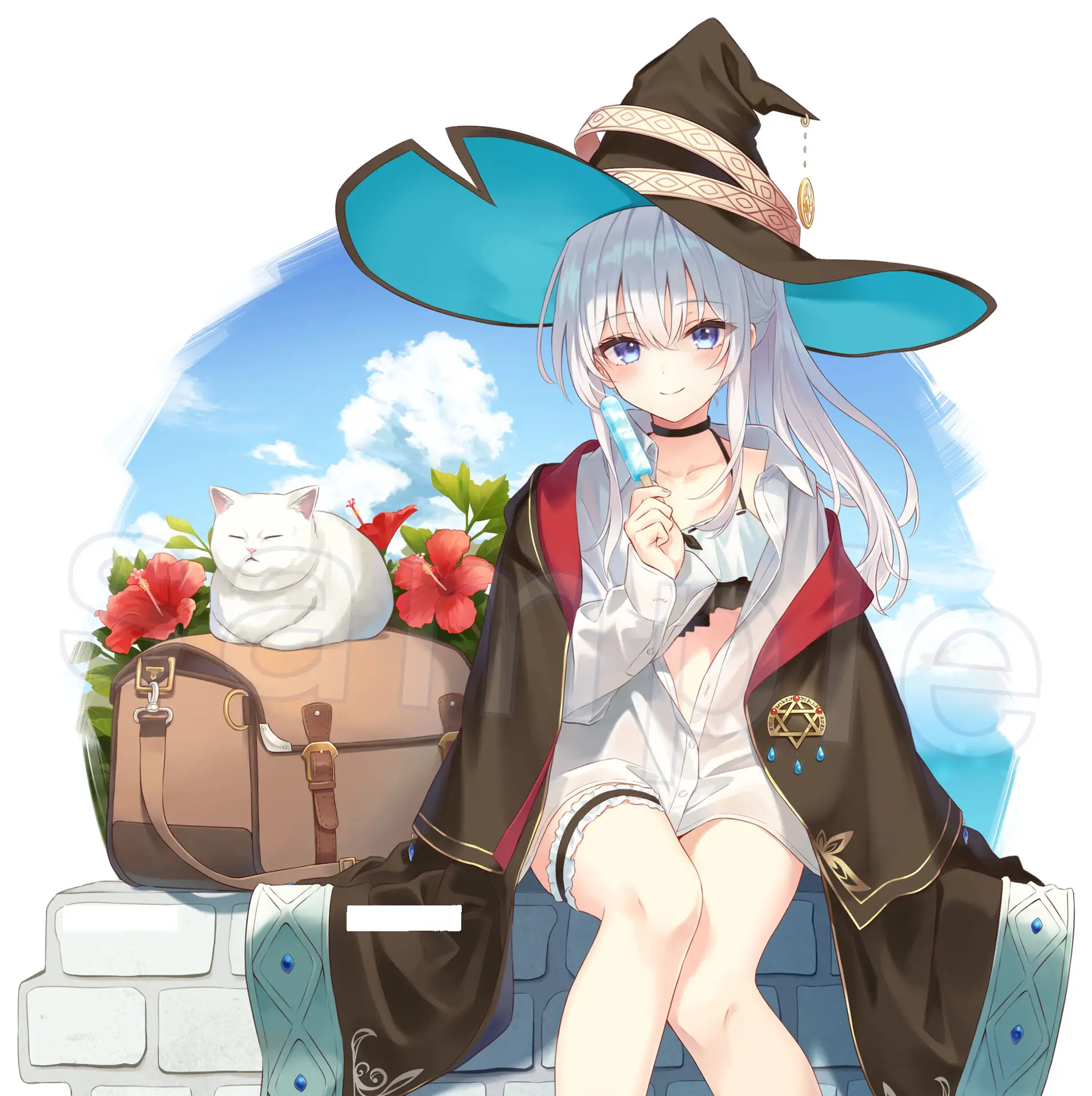 Illustration dessin&eacute;e par Azure pr&eacute;sentant la magicienne vagabonde de la licence 