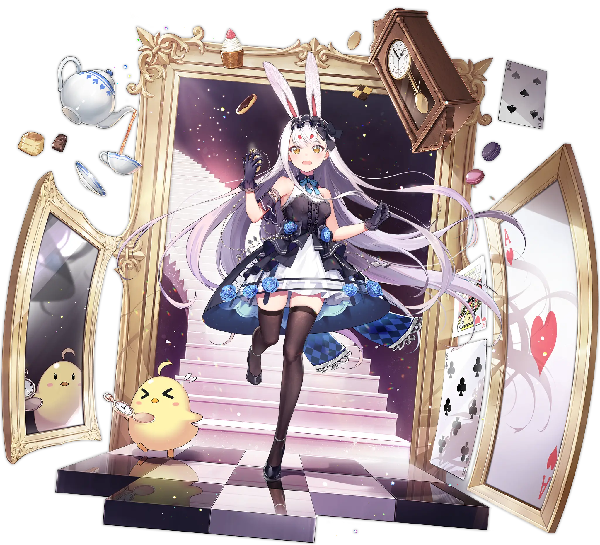 Illustration dessin&eacute;e par 黒星紅白, repr&eacute;sentant le Destroyer de la faction Sakura Empire du jeu 