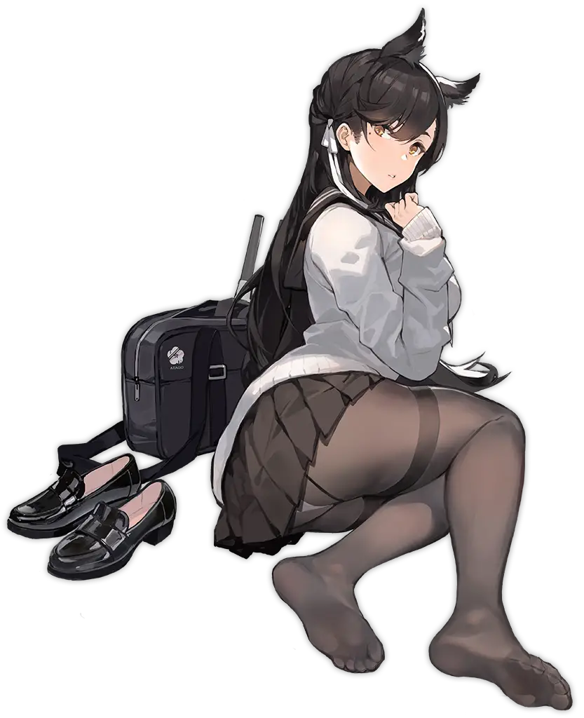 Illustration dessin&eacute;e par 木shiyo (@Kishiyo1943), repr&eacute;sentant le Croiseur Lourd de la faction Sakura Empire du jeu Azur Lane, Atago dans son skin School Traumerei.