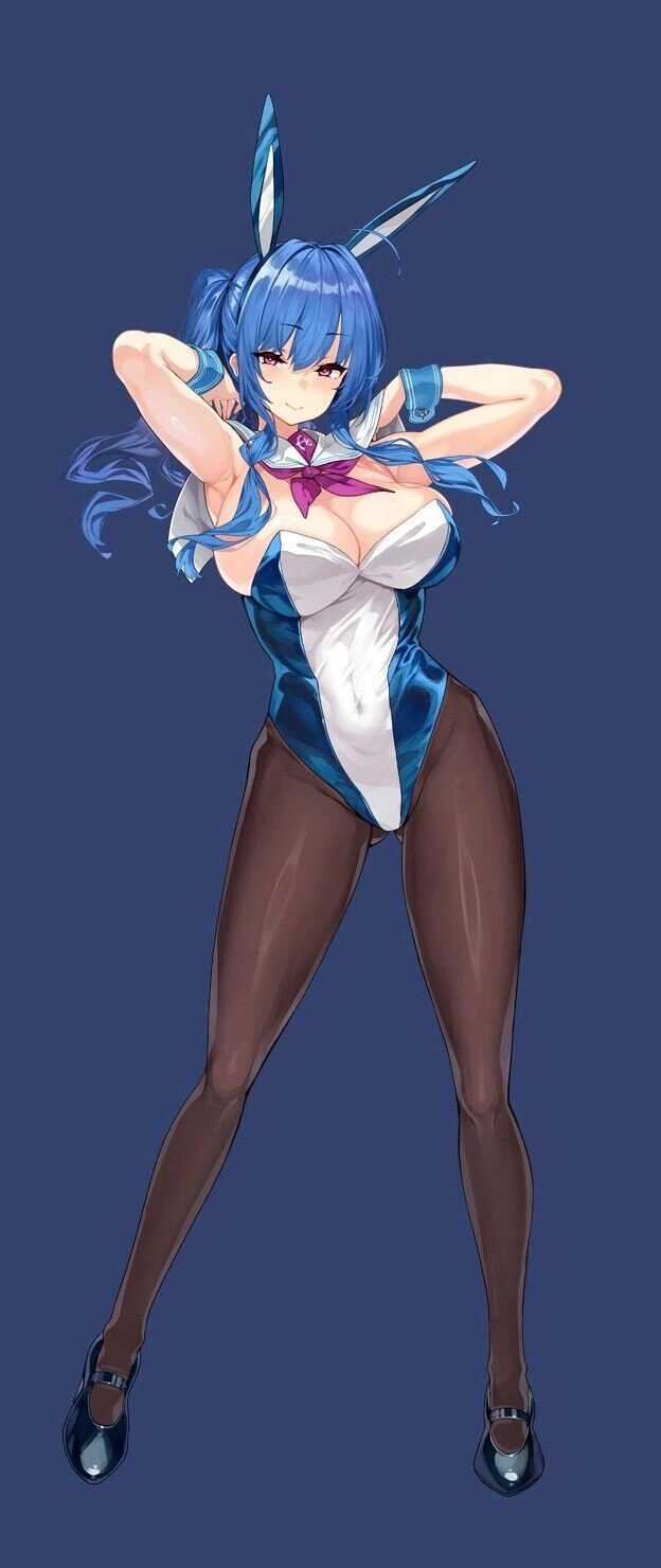 Illustration exclusive cr&eacute;&eacute;e pour la collaboration avec Don Quijote, pr&eacute;sentant le Croiseur l&eacute;ger de classe Brooklyn de la faction Eagle Union, St. Louis dans une tenue de bunny girl.