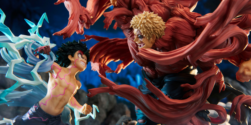 Figurine Boku no Hero Academia - Izuku Midoriya VS Muscular - S-Fire / Super Situation Figure - Sega