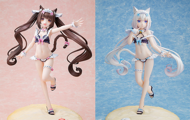 Figurine Nekopara - Chocola et Vanilla - Ver. Maid Swimsuit - 1/7 - KDColle - Kadokawa