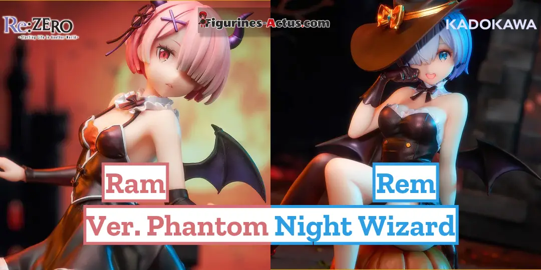 Figurine Re Zero kara Hajimeru Isekai Seikatsu - Rem et Ram - Ver. Phantom Night Sorcerer - KDcolle - Kadokawa